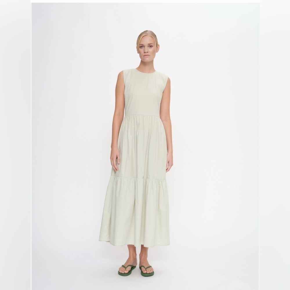 NWT 2nd day green tint backless maxi dress|size 36
